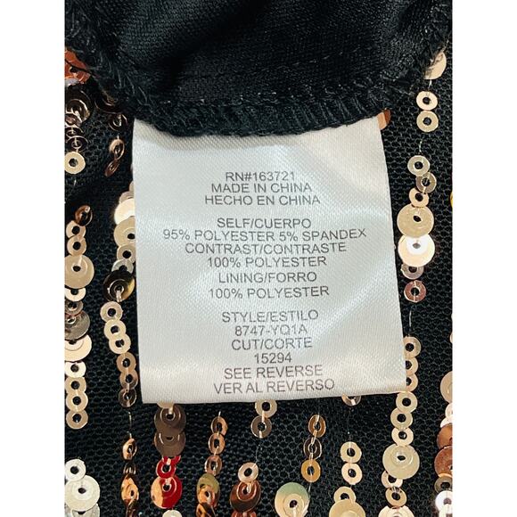 CITY STUDIO sz 5 jr gold black sequin bodycon mini party cocktail dress NWT B92 - Picture 9 of 9